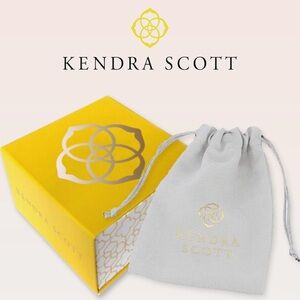 Kendra Scott Jewelry Dust Bag Travel Pouch Gray Beige 4.5” x 5.5”